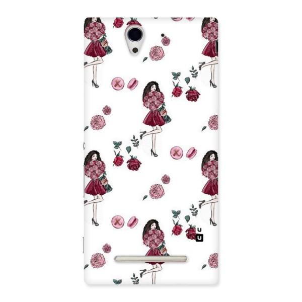 Girl With Flowers Back Case for Sony Xperia C3