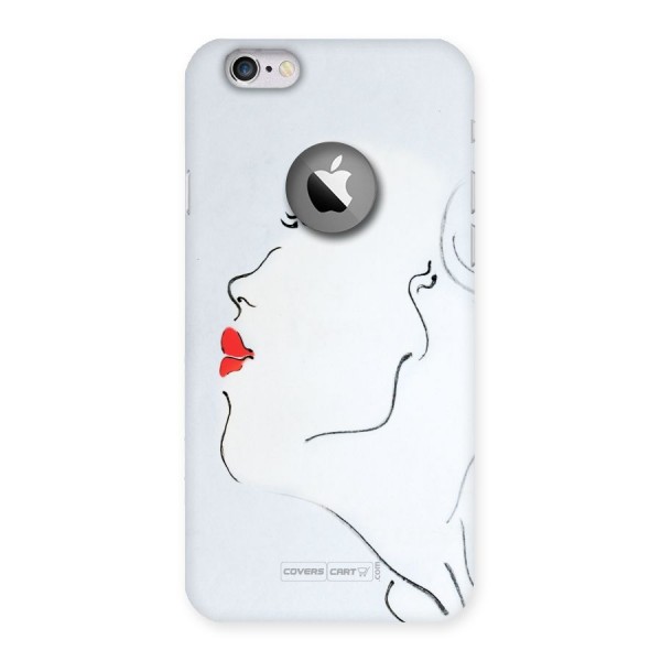 Girl in Red Lipstick Back Case for iPhone 6 Logo Cut