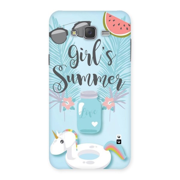 Girls Summer Back Case for Galaxy J7
