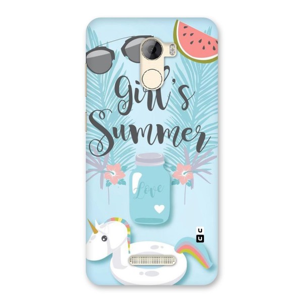 Girls Summer Back Case for Gionee A1 LIte