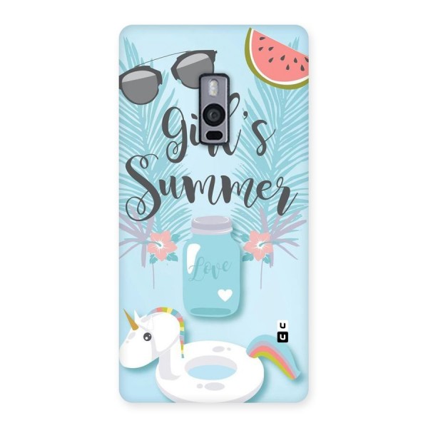 Girls Summer Back Case for OnePlus Two