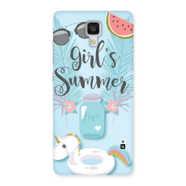 Girls Summer Back Case for Xiaomi Mi 4