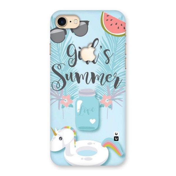 Girls Summer Back Case for iPhone 7 Apple Cut