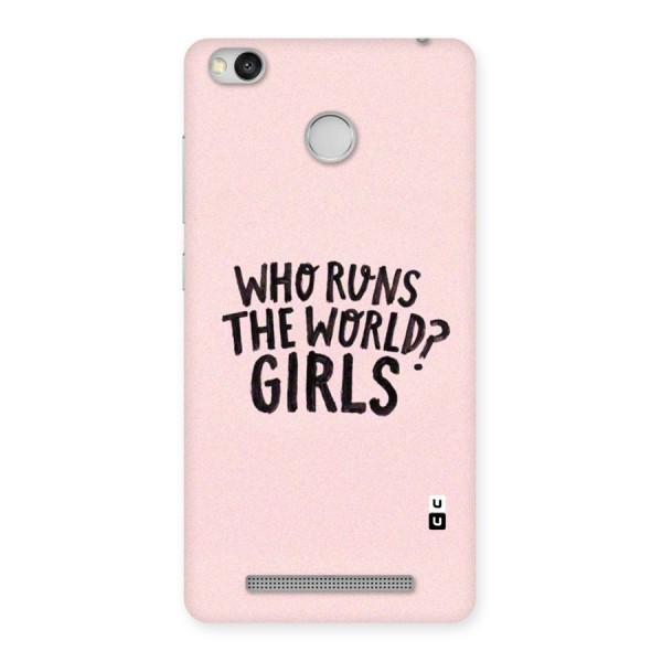 Girls World Back Case for Redmi 3S Prime