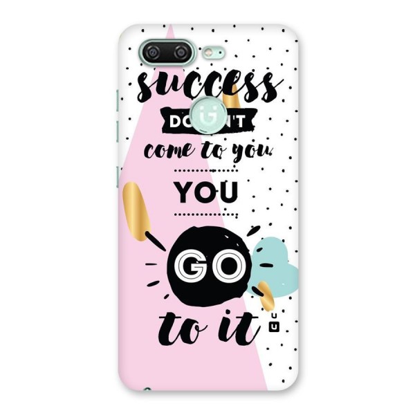 Go To Success Back Case for Gionee S10