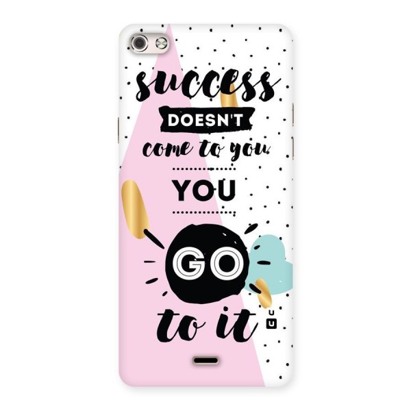 Go To Success Back Case for Micromax Canvas Silver 5