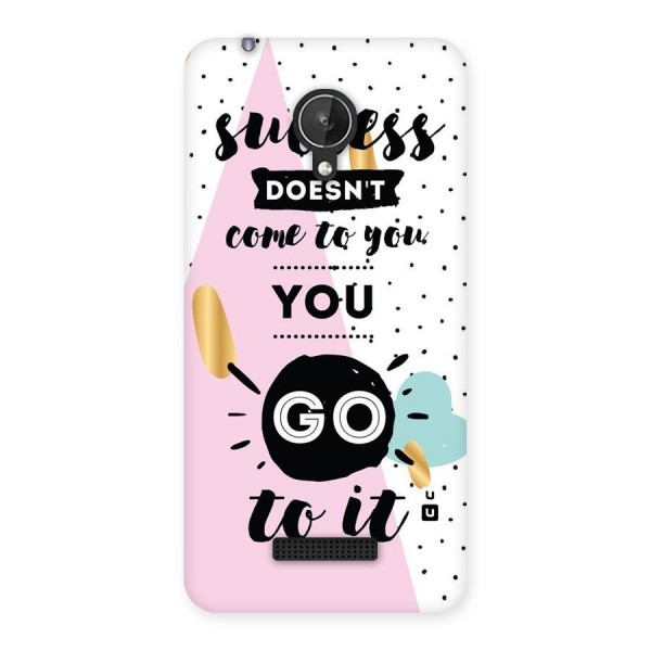 Go To Success Back Case for Micromax Canvas Spark Q380