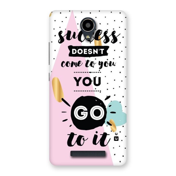 Go To Success Back Case for Redmi Note 2