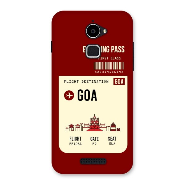 Goa Boarding Pass Back Case for Coolpad Note 3 Lite