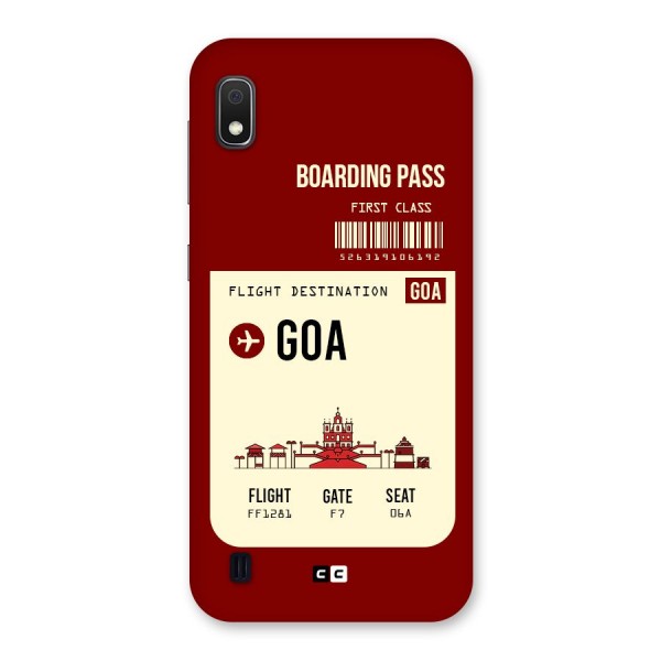 Goa Boarding Pass Back Case for Galaxy A10