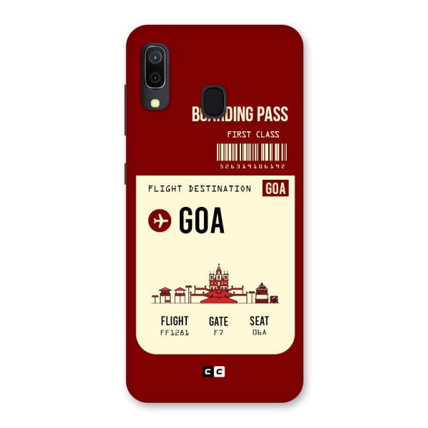 Goa Boarding Pass Back Case for Galaxy A20