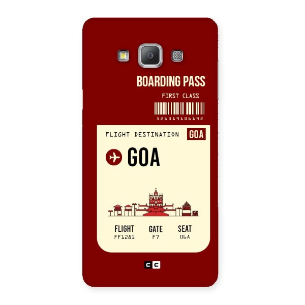 Goa Boarding Pass Back Case for Galaxy A7