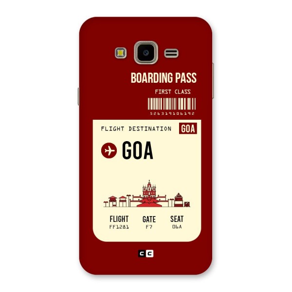Goa Boarding Pass Back Case for Galaxy J7 Nxt