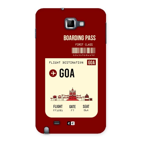 Goa Boarding Pass Back Case for Galaxy Note