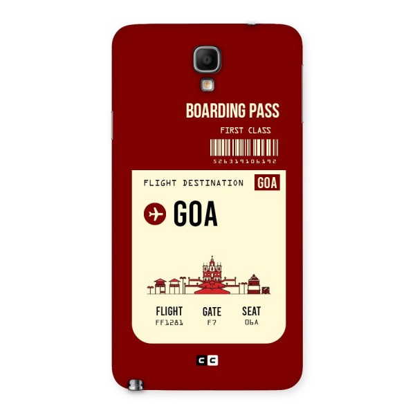 Goa Boarding Pass Back Case for Galaxy Note 3 Neo
