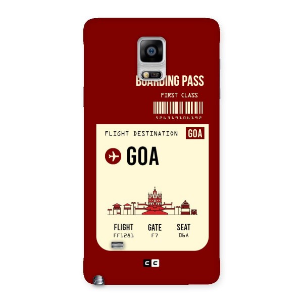Goa Boarding Pass Back Case for Galaxy Note 4