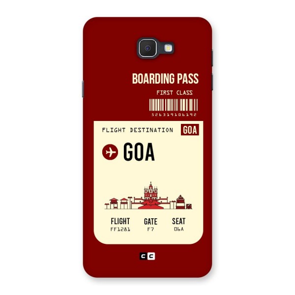Goa Boarding Pass Back Case for Galaxy On7 2016