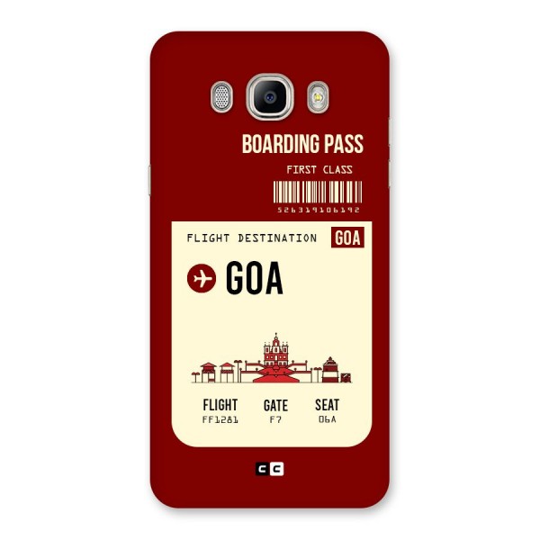 Goa Boarding Pass Back Case for Galaxy On8