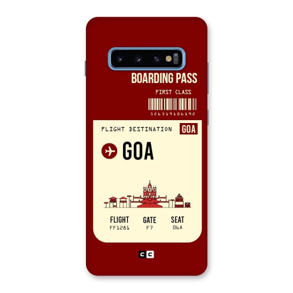 Goa Boarding Pass Back Case for Galaxy S10 Plus