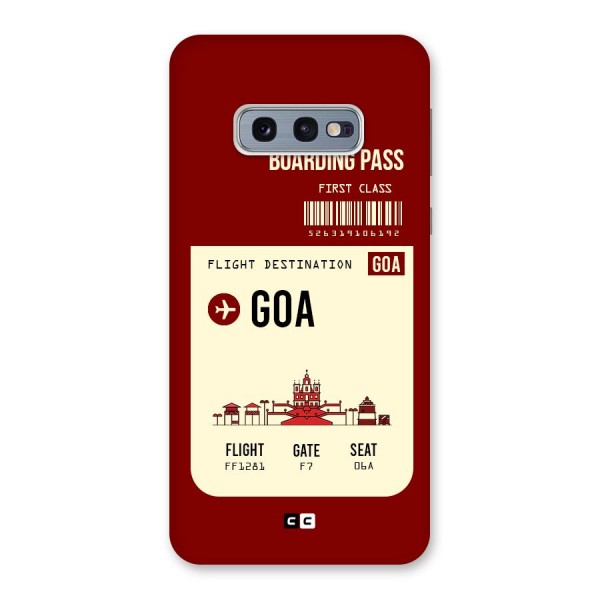 Goa Boarding Pass Back Case for Galaxy S10e