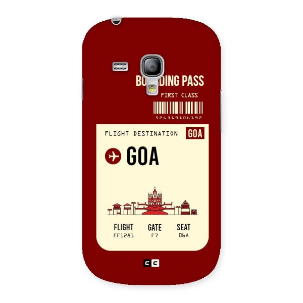 Goa Boarding Pass Back Case for Galaxy S3 Mini