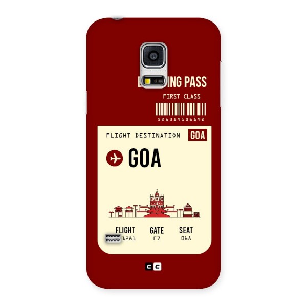 Goa Boarding Pass Back Case for Galaxy S5 Mini