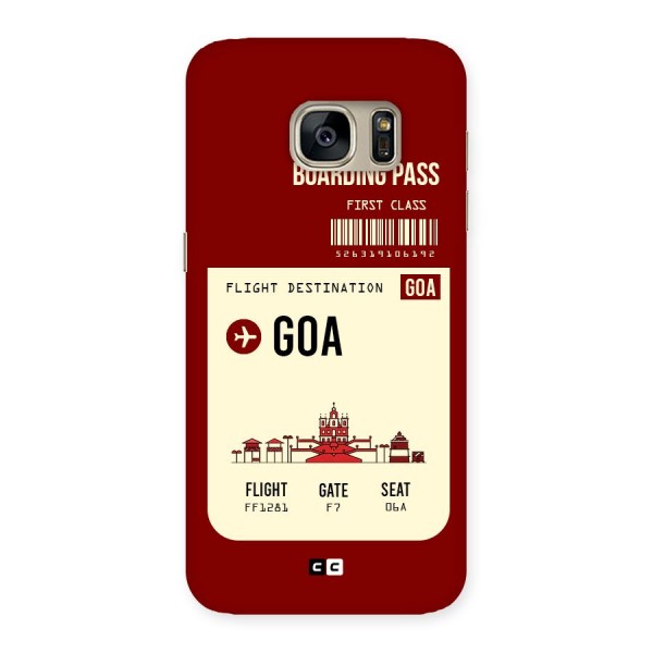 Goa Boarding Pass Back Case for Galaxy S7
