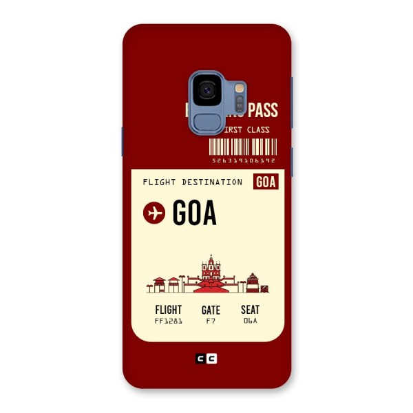 Goa Boarding Pass Back Case for Galaxy S9