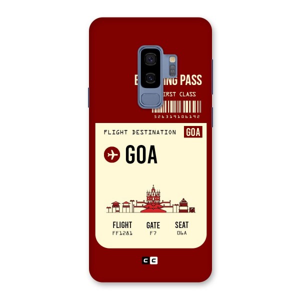 Goa Boarding Pass Back Case for Galaxy S9 Plus