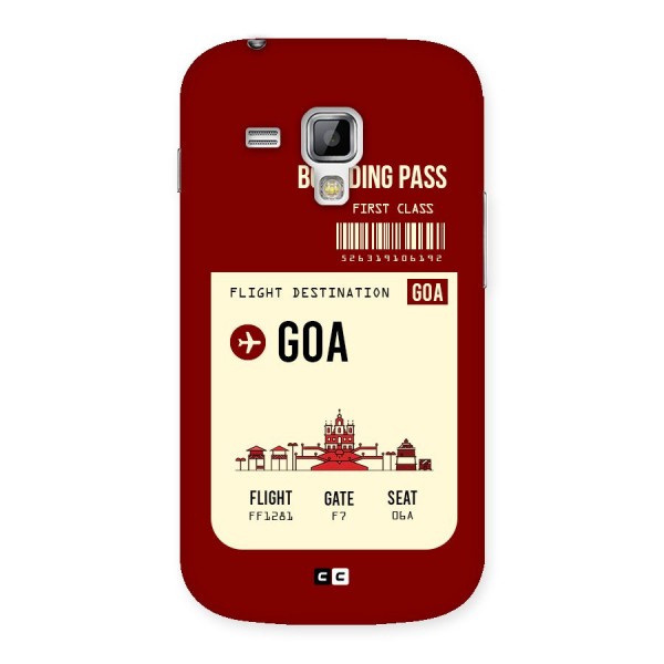 Goa Boarding Pass Back Case for Galaxy S Duos