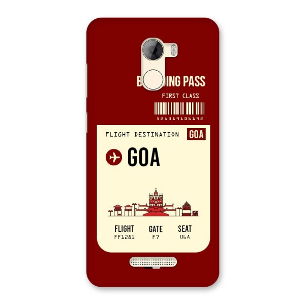Goa Boarding Pass Back Case for Gionee A1 LIte