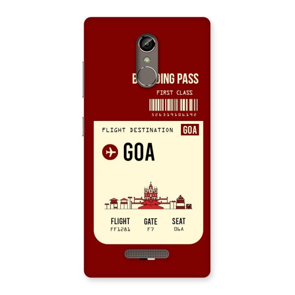 Goa Boarding Pass Back Case for Gionee S6s