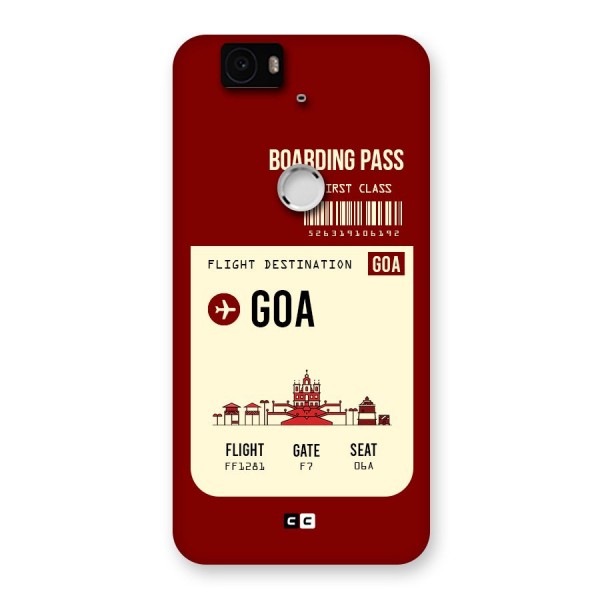 Goa Boarding Pass Back Case for Google Nexus-6P