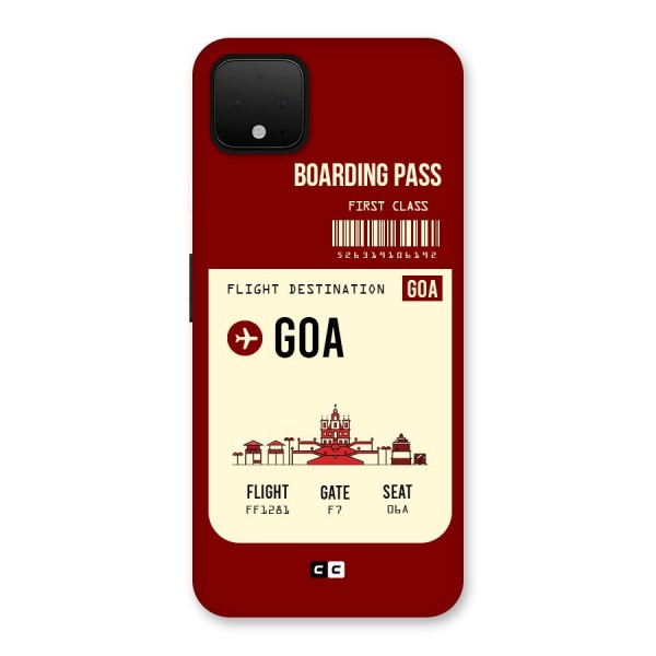 Goa Boarding Pass Back Case for Google Pixel 4 XL