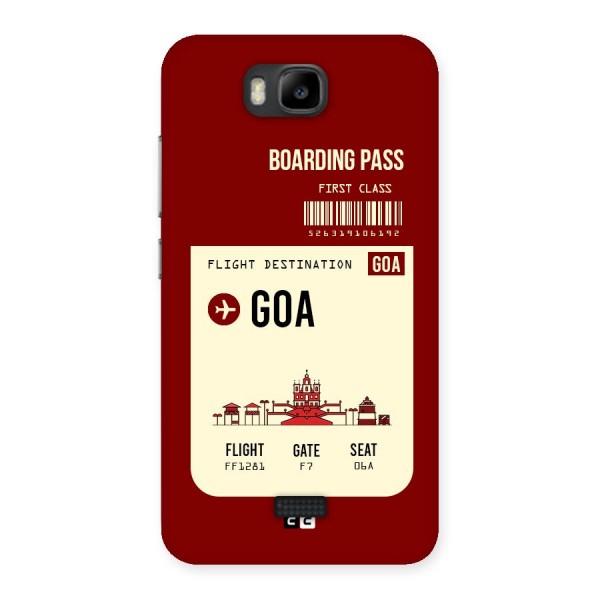 Goa Boarding Pass Back Case for Honor Bee