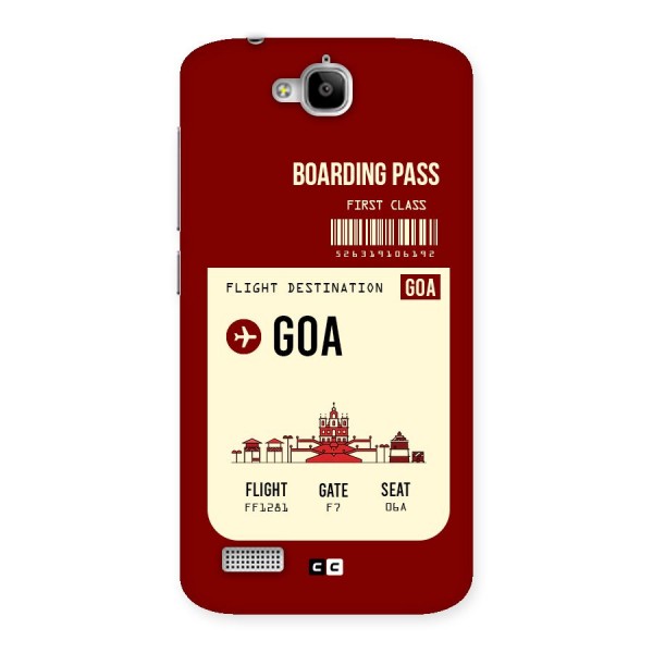 Goa Boarding Pass Back Case for Honor Holly