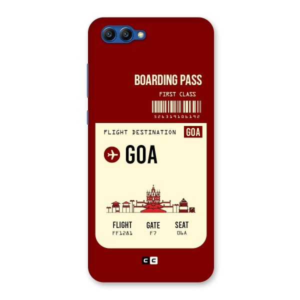 Goa Boarding Pass Back Case for Honor View 10