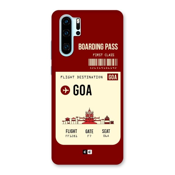 Goa Boarding Pass Back Case for Huawei P30 Pro