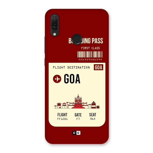 Goa Boarding Pass Back Case for Huawei Y9 (2019)