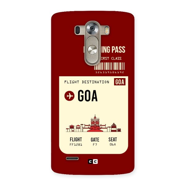 Goa Boarding Pass Back Case for LG G3