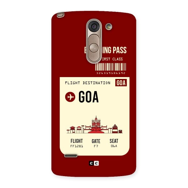 Goa Boarding Pass Back Case for LG G3 Stylus
