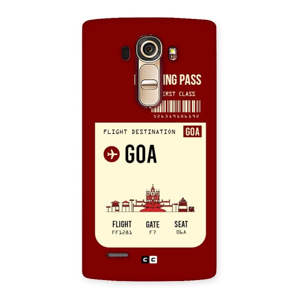 Goa Boarding Pass Back Case for LG G4