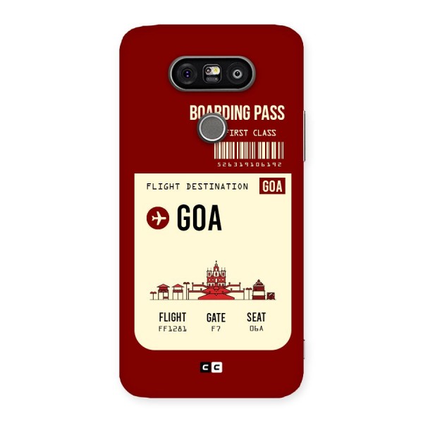 Goa Boarding Pass Back Case for LG G5