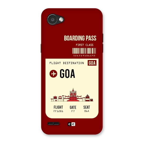 Goa Boarding Pass Back Case for LG Q6