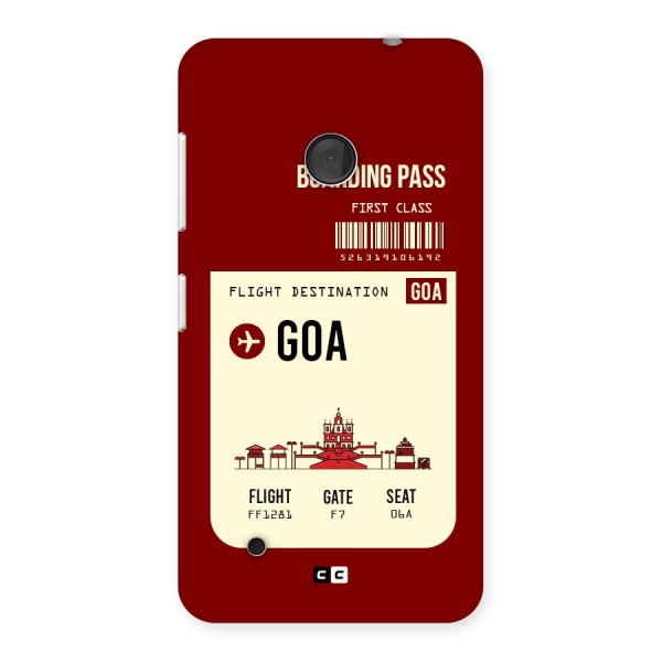 Goa Boarding Pass Back Case for Lumia 530
