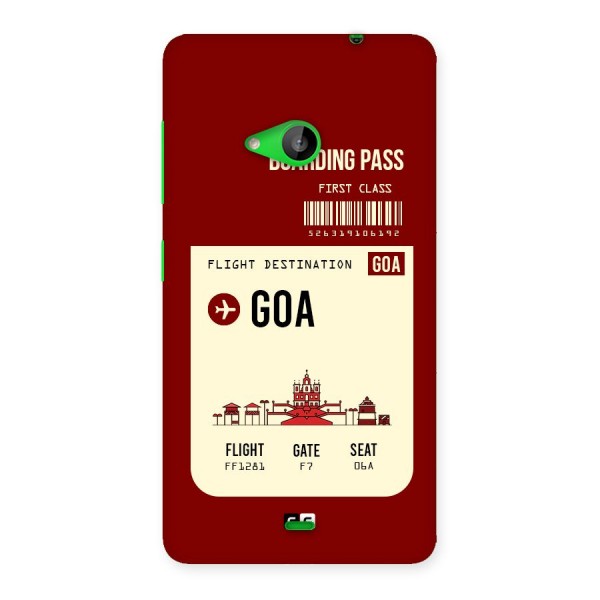 Goa Boarding Pass Back Case for Lumia 535