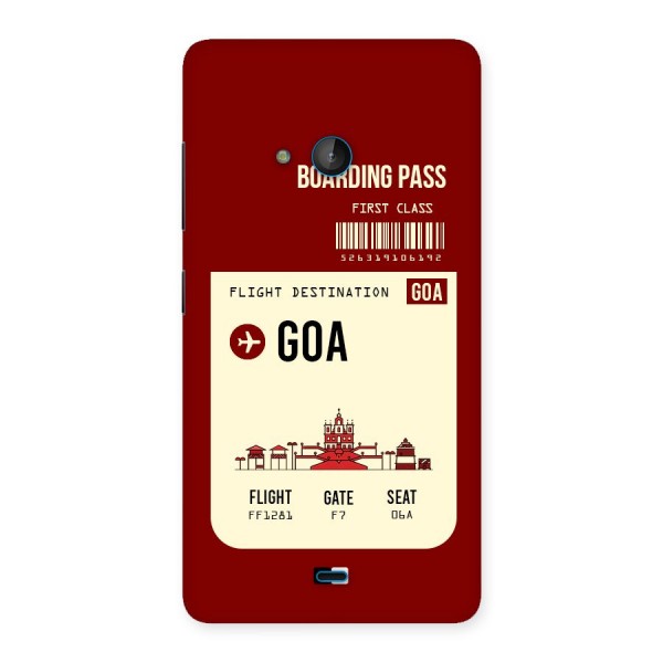 Goa Boarding Pass Back Case for Lumia 540