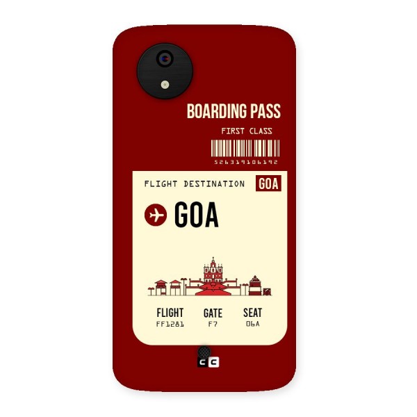 Goa Boarding Pass Back Case for Micromax Canvas A1