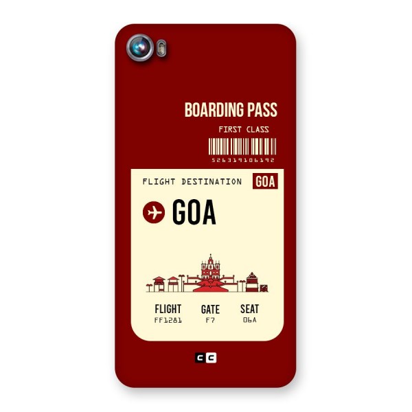 Goa Boarding Pass Back Case for Micromax Canvas Fire 4 A107