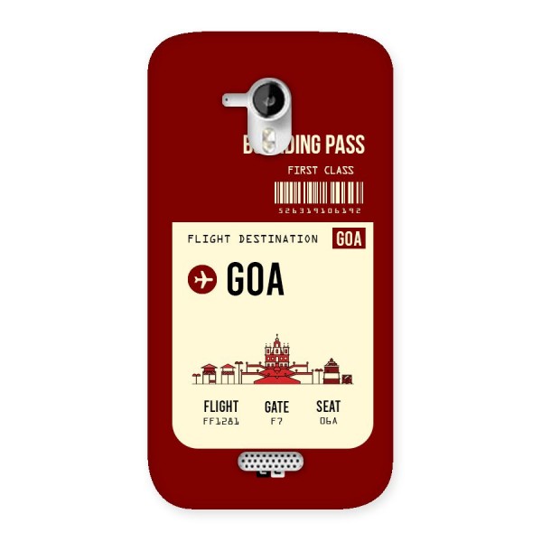 Goa Boarding Pass Back Case for Micromax Canvas HD A116